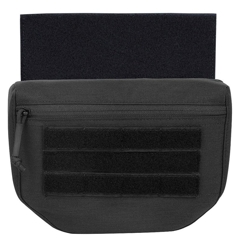 KRYDEX Tactical Dump Drop Pouch with Hook and Loop for JPC CPC AVS Vest Utility Tool Bag Airsoft Paintball (Upgrade Pouch -BK) - Image 1